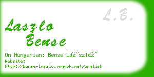 laszlo bense business card